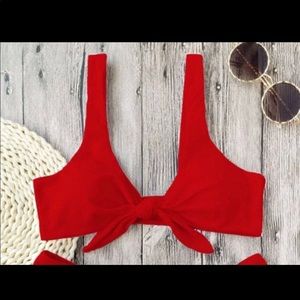 Red bikini top
